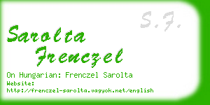 sarolta frenczel business card